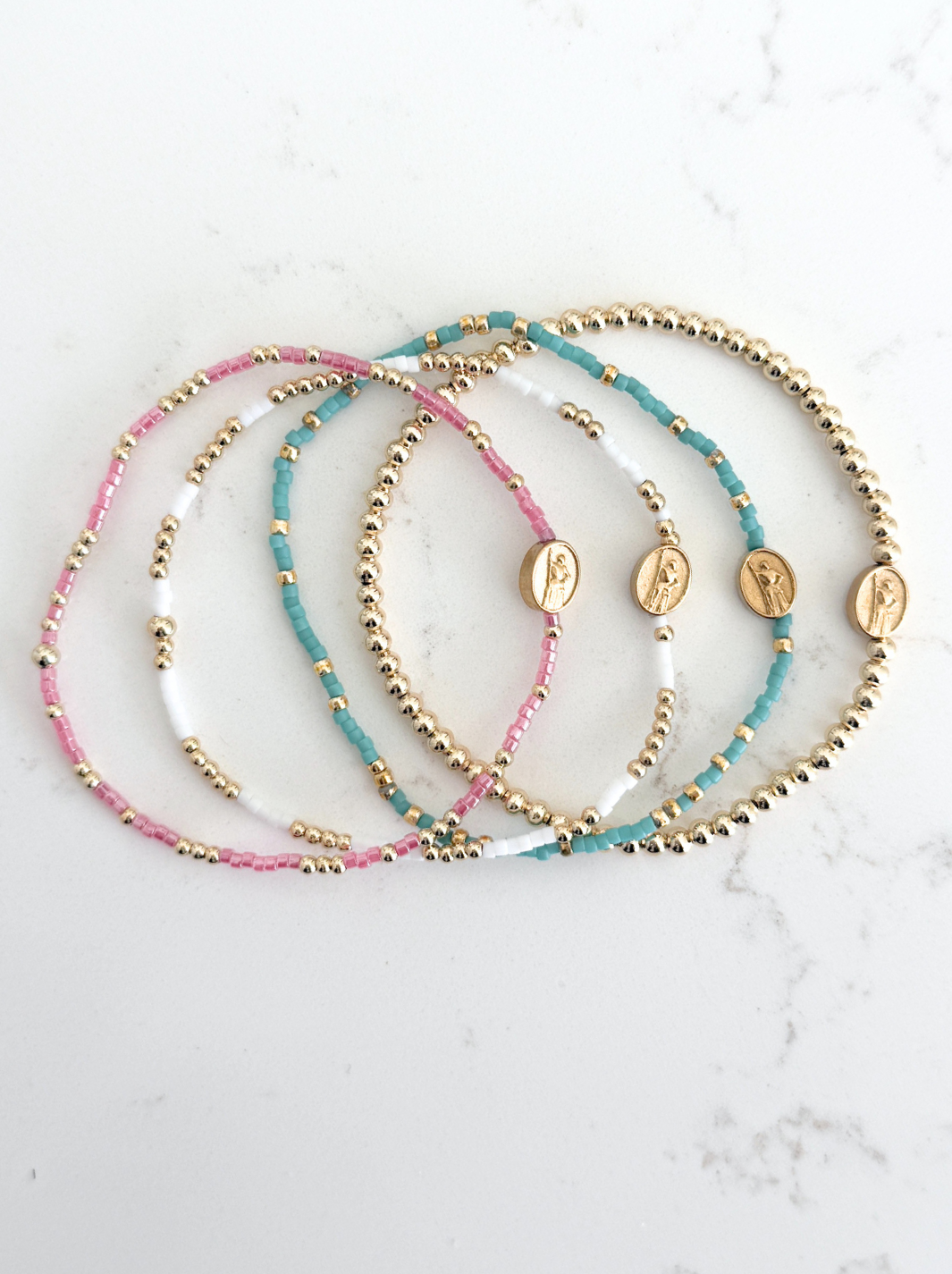 St. Joan of Arc Bracelet: Courage Teal / Adult Luxe (7.5")
