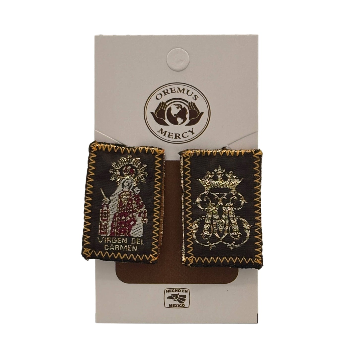 Scapular - Lady of Mt. Carmel BROWN       1.5"