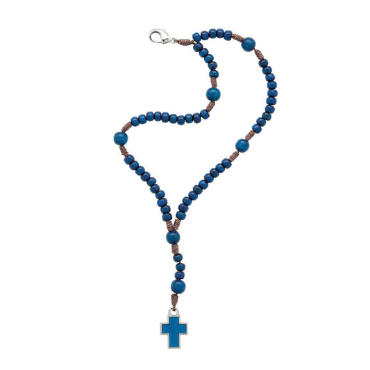 Child's Rosary Bracelet  8" - BLUE