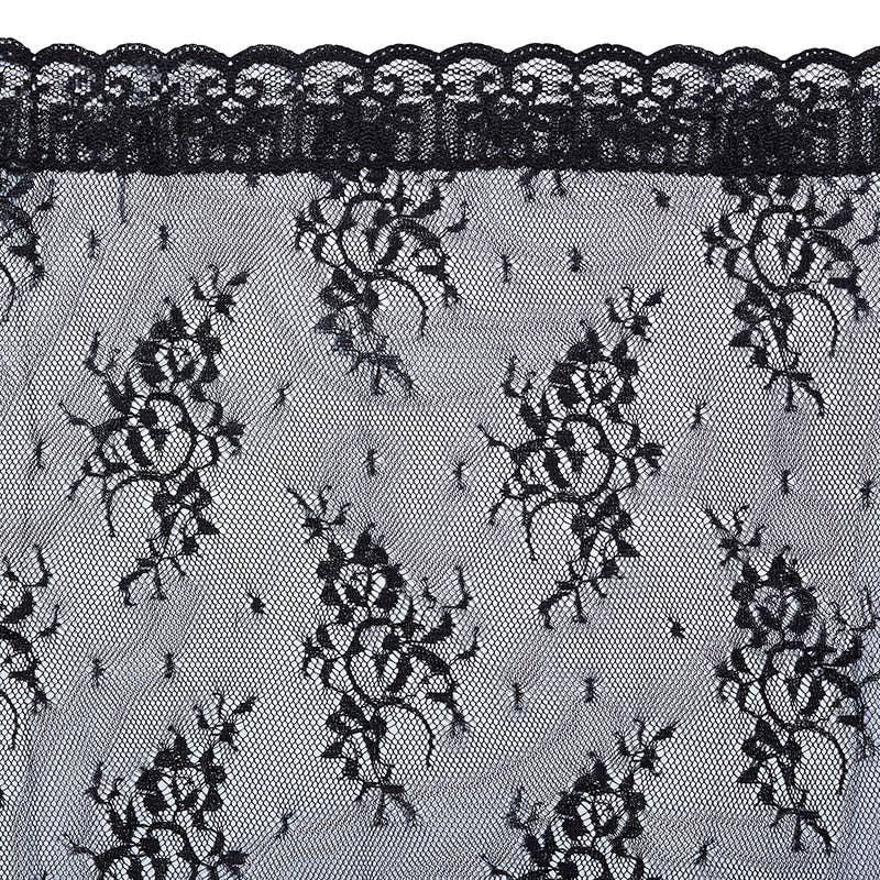 Black Lace Traditional Chapel Veil