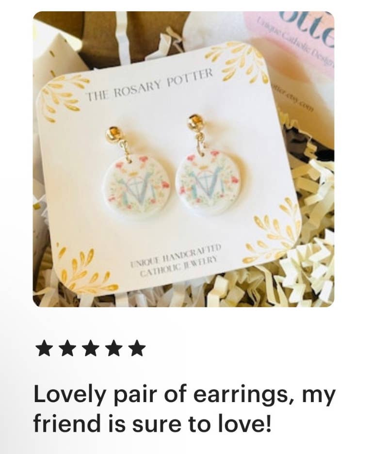 Mary Monogram Earrings