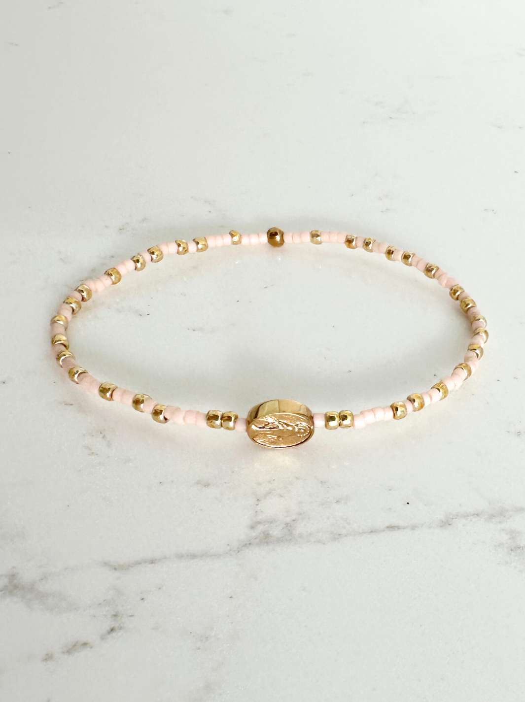 Miraculous Medal Bracelet: Adults / Mantle Blue