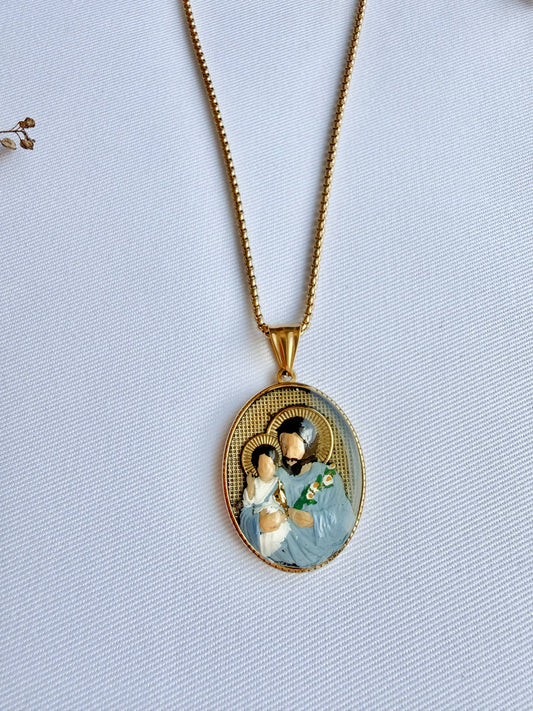 St. Joseph & The Child Jesus Necklace