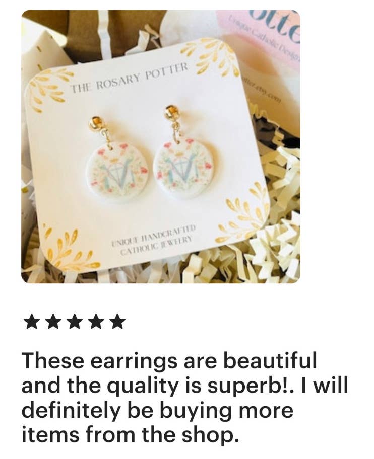 Mary Monogram Earrings