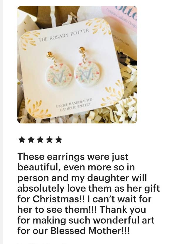 Mary Monogram Earrings