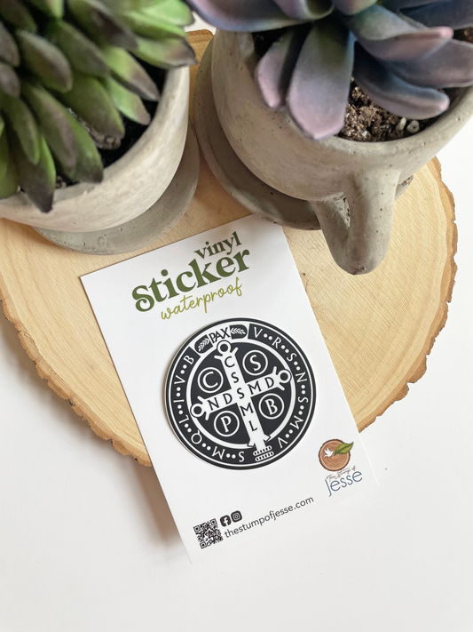 St. Benedict Medal Waterproof Sticker | Catholic gift