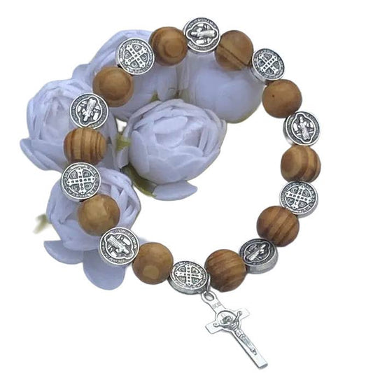 St. Benedict Decade Bracelet   7"
