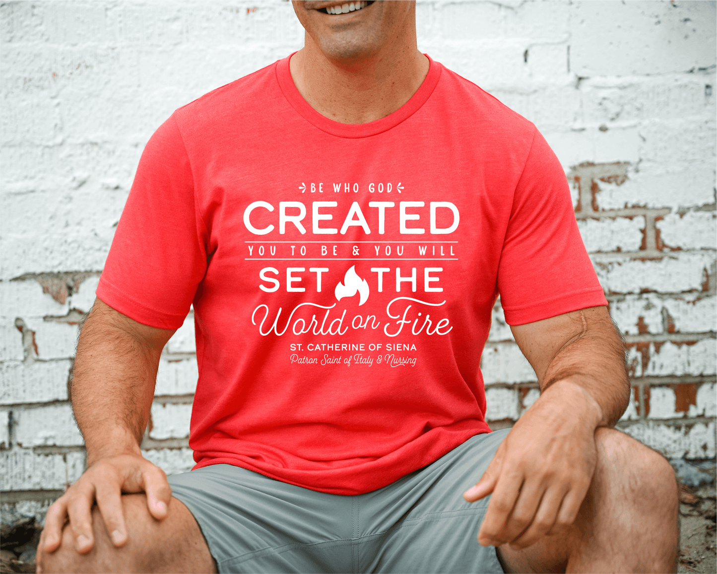 Saint Catherine of Siena Patron Saint of Italy & Nursing Tee