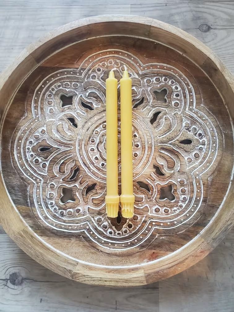 Beeswax Colonial Taper Candle (pack of 2)